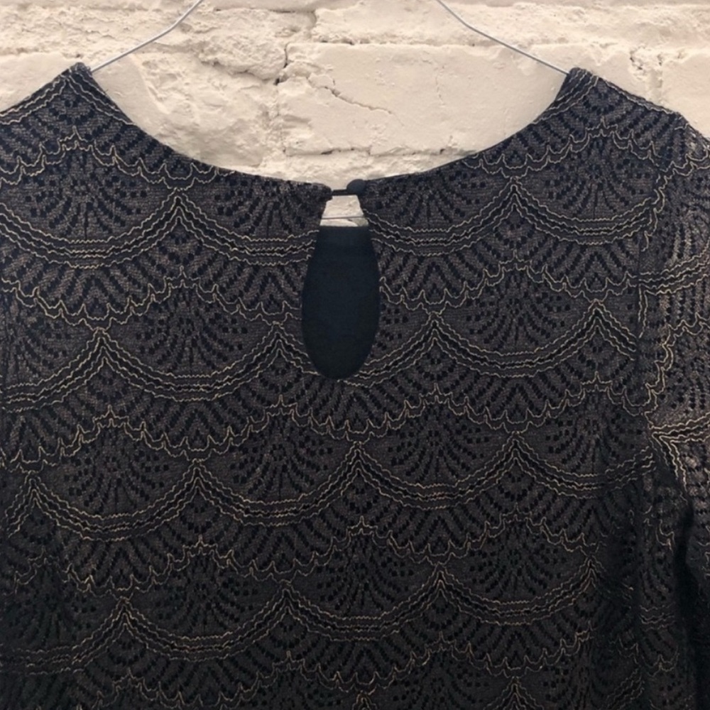 NWOT - Francesca's - Classic Black and Gold Dress - Size Large - Picture 5 of 7